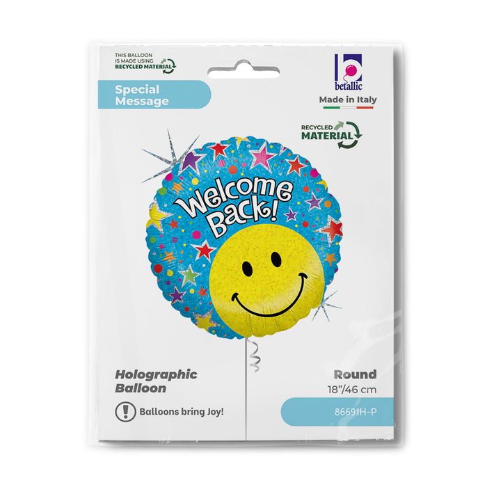 ABC18 Welcome Back Smiley Holo/Glitter 46 cm