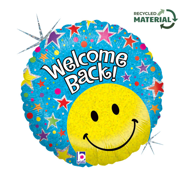 ABC18 Welcome Back Smiley Holo/Glitter 46 cm