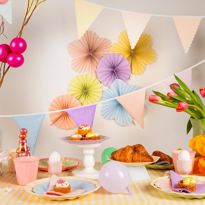 Dreamy Pastels Deko-Fächer-Set | 6 Stück
