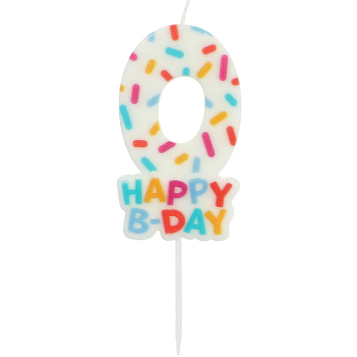 Zahlenkerze Geburtstag "Cozy Sprinkles" 7 cm | Bunt