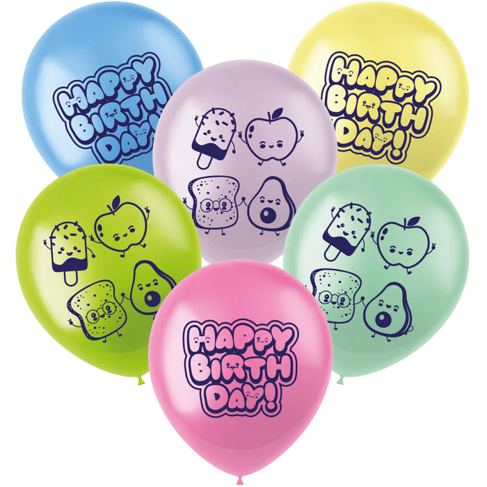 Latexballon Kawaii Party 33 cm | 6 Stück