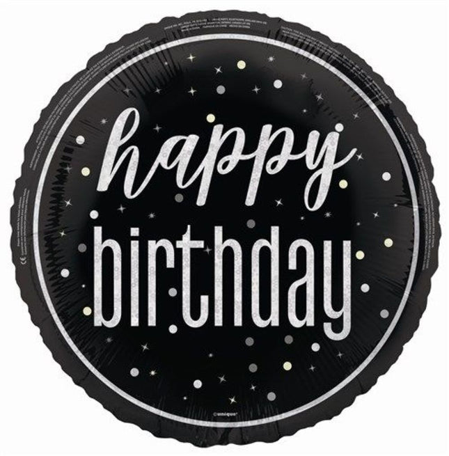 ABC18 Folienballon HB GLITZ Black Ø 45cm |