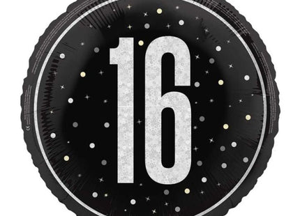 ABC18 Folienballon GLITZ Black Ø 45cm | #16