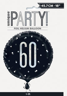 ABC18 Folienballon GLITZ Black Ø 45cm | #60