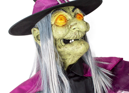 Animierte Hexen mit Hexenkessel - 180 cm | Halloween Dekoration