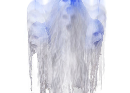 Schwebende Geister Köpfe mit Licht, Ton und Bewegung | 60x10x90cm