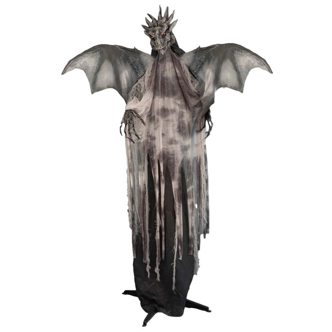 Halloween Standfigur Drache Animiert | 175 cm