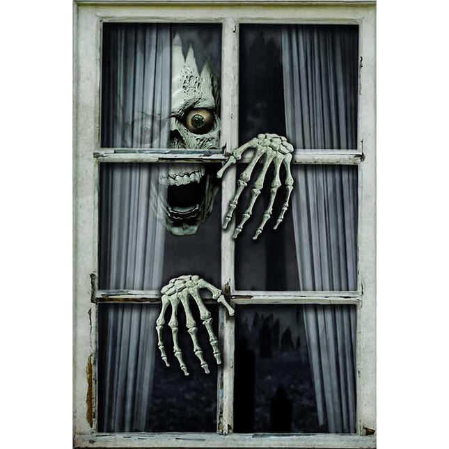 Halloween Skelett Fensterdekoration | Bild 80 x 120 cm