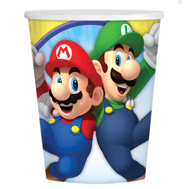 Pappbecher Super Mario 250ml/8Stk.