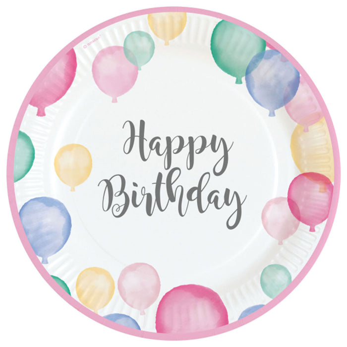 "Happy Birthday Pastel" Partydeko Artikel