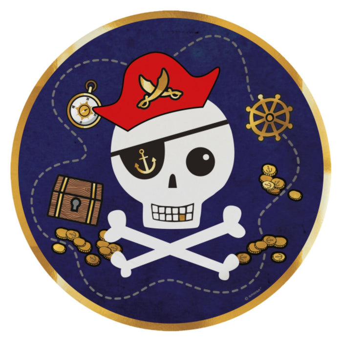"Pirates Map" | 8 Pappteller Ø 23 cm