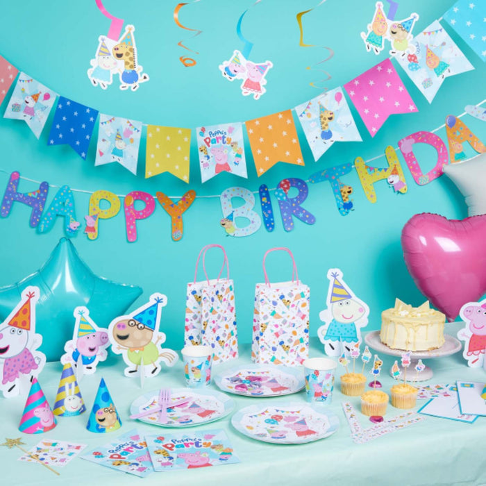 "Peppa Pig" Papier Buchstabengirlande Happy Birthday | 320 cm