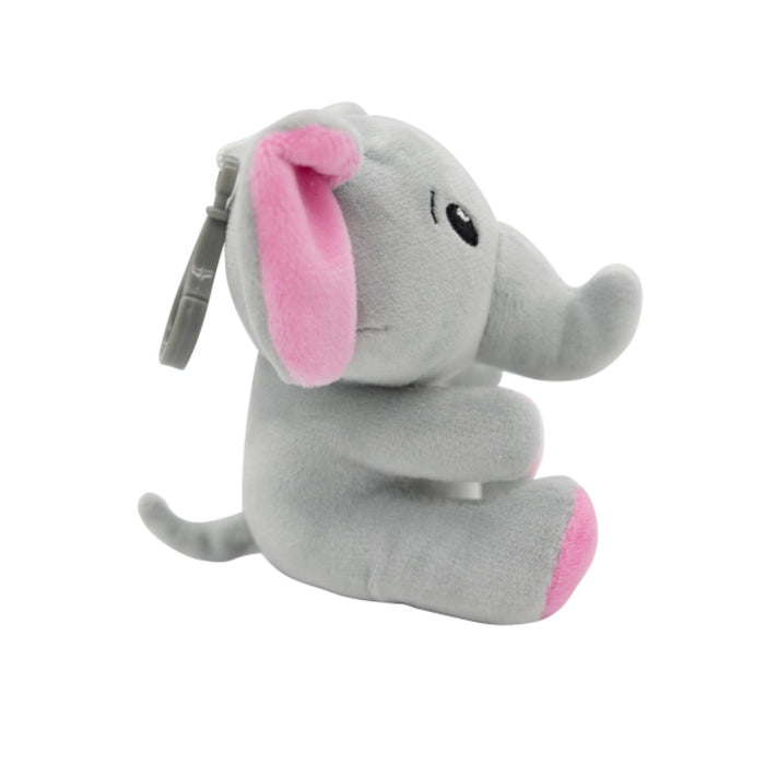 2-in-1 Plüschtier-Ballongewicht 90g Elefant m. rosa Ohren