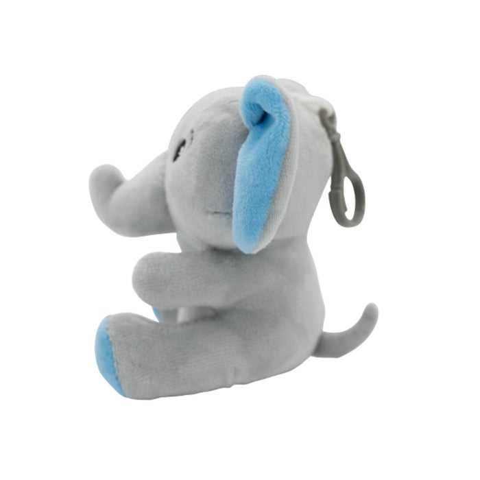 2-in-1 Plüschtier-Ballongewicht 90g Elefant m. blauen Ohren