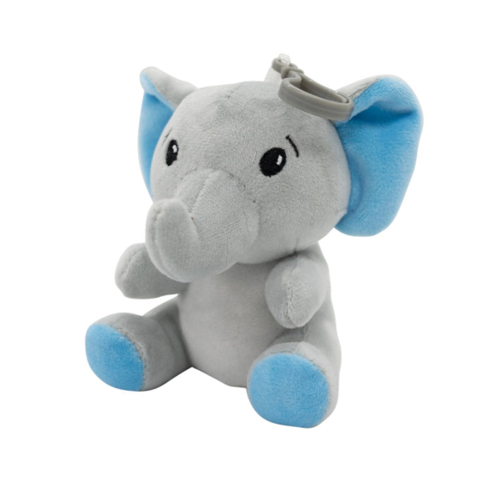 2-in-1 Plüschtier-Ballongewicht 90g Elefant m. blauen Ohren