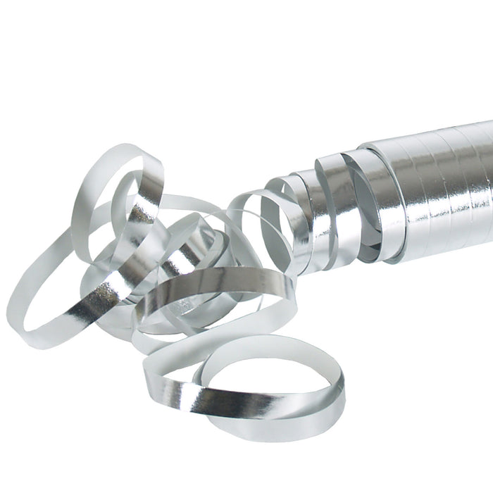 Luftschlangen "Metallic" 4m / 1 Rolle | Silber