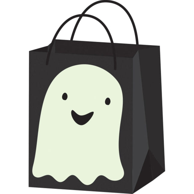 Happy Halloween Papiertasche "Kleiner Geist" - 16 x 22 x 8 cm | Betteltasche Geschenktasche