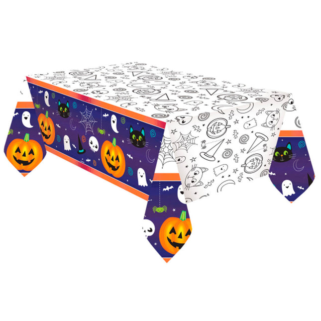Happy Halloween Tischdecke aus Papier - 120 x 180 cm | Party Tisch Dekoration