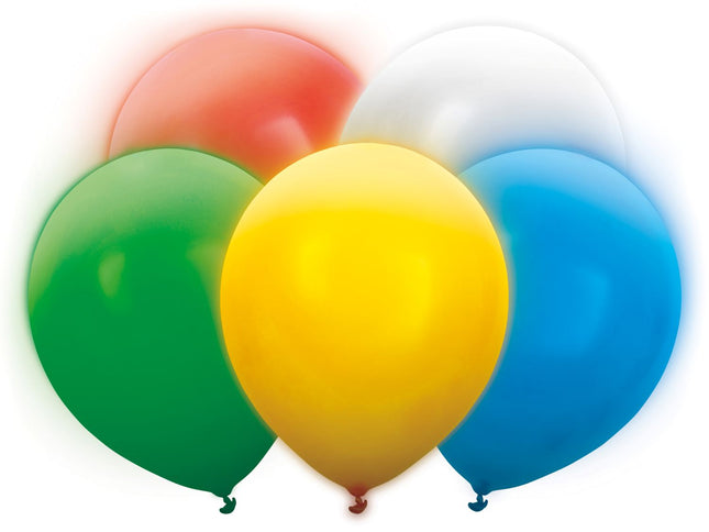 LED Luftballon Set - 5 Latexballons Ø 30 cm | Bunt