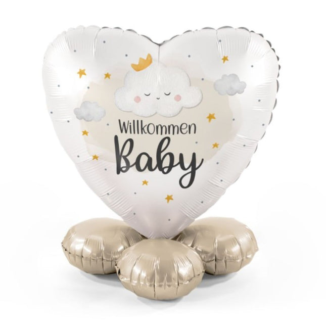 ABC18 Folienballon Bouquet "Willkommen Baby"  34x43cm