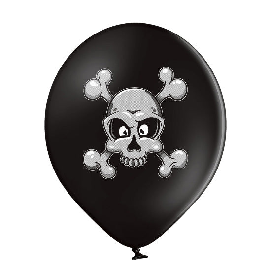 Luftballons Halloween - Totenkopf Ø30cm | 6Stk.