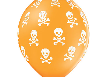 Luftballon Ø30cm "Totenkopf" | 6 Stk. - Schwarz Mix