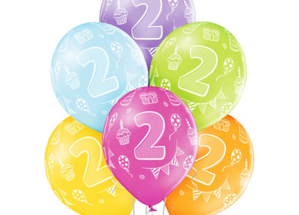 Luftballon Ø30cm Geburtstag #2 | 6 Stk. Bunt
