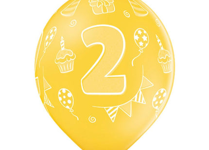 Luftballon Ø30cm Geburtstag #2 | 6 Stk. Bunt