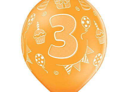 Luftballon Ø30cm Geburtstag #3 | 6 Stk. Bunt