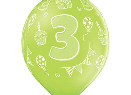 Luftballon Ø30cm Geburtstag #3 | 6 Stk. Bunt