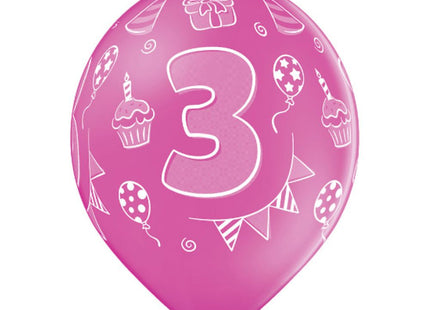 Luftballon Ø30cm Geburtstag #3 | 6 Stk. Bunt