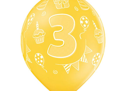 Luftballon Ø30cm Geburtstag #3 | 6 Stk. Bunt
