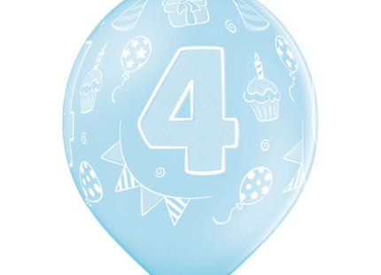 Latexballon Ø30cm Geburtstag #4 | 6 Stk. Bunt