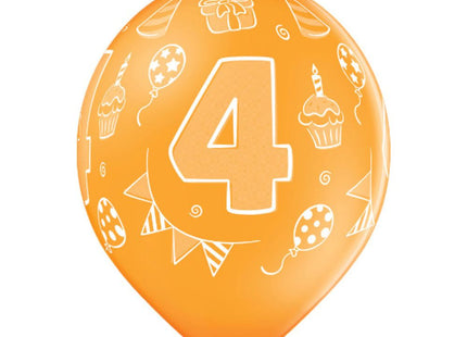 Latexballon Ø30cm Geburtstag #4 | 6 Stk. Bunt
