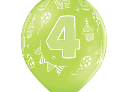 Latexballon Ø30cm Geburtstag #4 | 6 Stk. Bunt