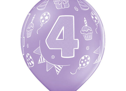 Latexballon Ø30cm Geburtstag #4 | 6 Stk. Bunt