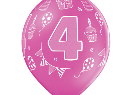 Latexballon Ø30cm Geburtstag #4 | 6 Stk. Bunt