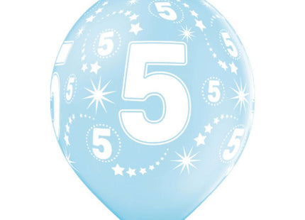 Luftballon Ø30cm Geburtstag #5 | 6 Stk. Bunt
