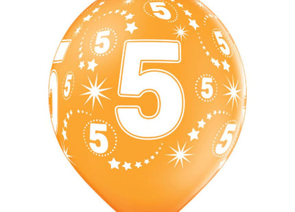 Luftballon Ø30cm Geburtstag #5 | 6 Stk. Bunt