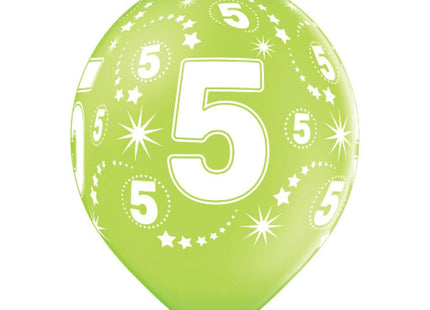 Luftballon Ø30cm Geburtstag #5 | 6 Stk. Bunt