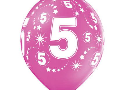 Luftballon Ø30cm Geburtstag #5 | 6 Stk. Bunt