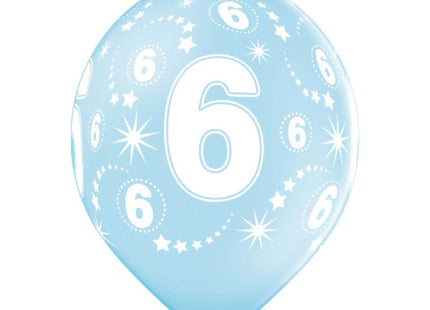 Luftballon Ø30cm Geburtstag #6 | 6 Stk. Bunt