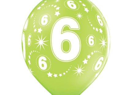 Luftballon Ø30cm Geburtstag #6 | 6 Stk. Bunt