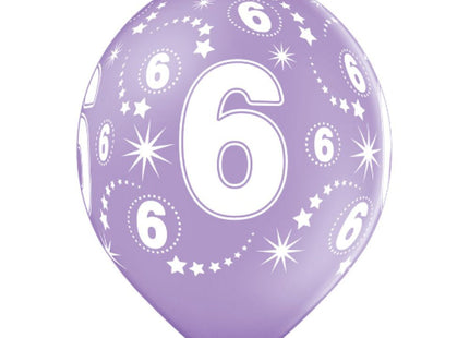 Luftballon Ø30cm Geburtstag #6 | 6 Stk. Bunt