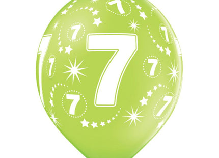 Luftballon Ø30cm Geburtstag #7 | 6 Stk. Bunt