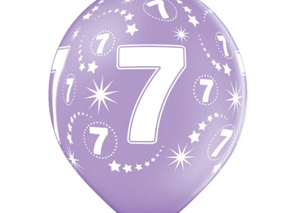 Luftballon Ø30cm Geburtstag #7 | 6 Stk. Bunt