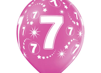 Luftballon Ø30cm Geburtstag #7 | 6 Stk. Bunt