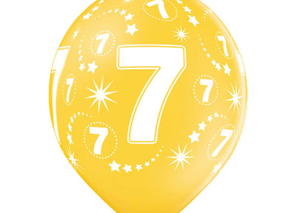 Luftballon Ø30cm Geburtstag #7 | 6 Stk. Bunt