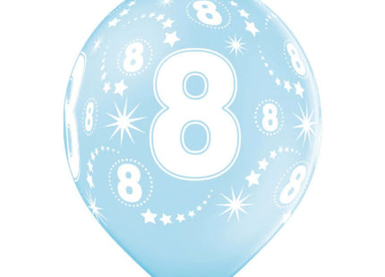 Latexballon Ø30cm Geburtstag #8 | 6 Stk. Bunt
