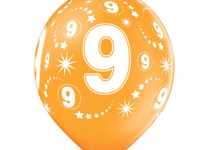 Luftballon Ø30cm Geburtstag #9 | 6 Stk. Bunt